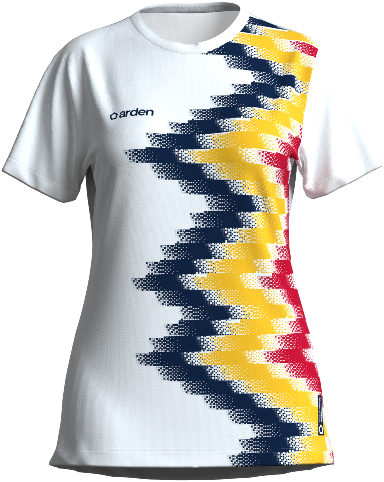 Maillot raquettes manches courtes femme personnalisé – ArdenSport, tissu respirant 130g/m²